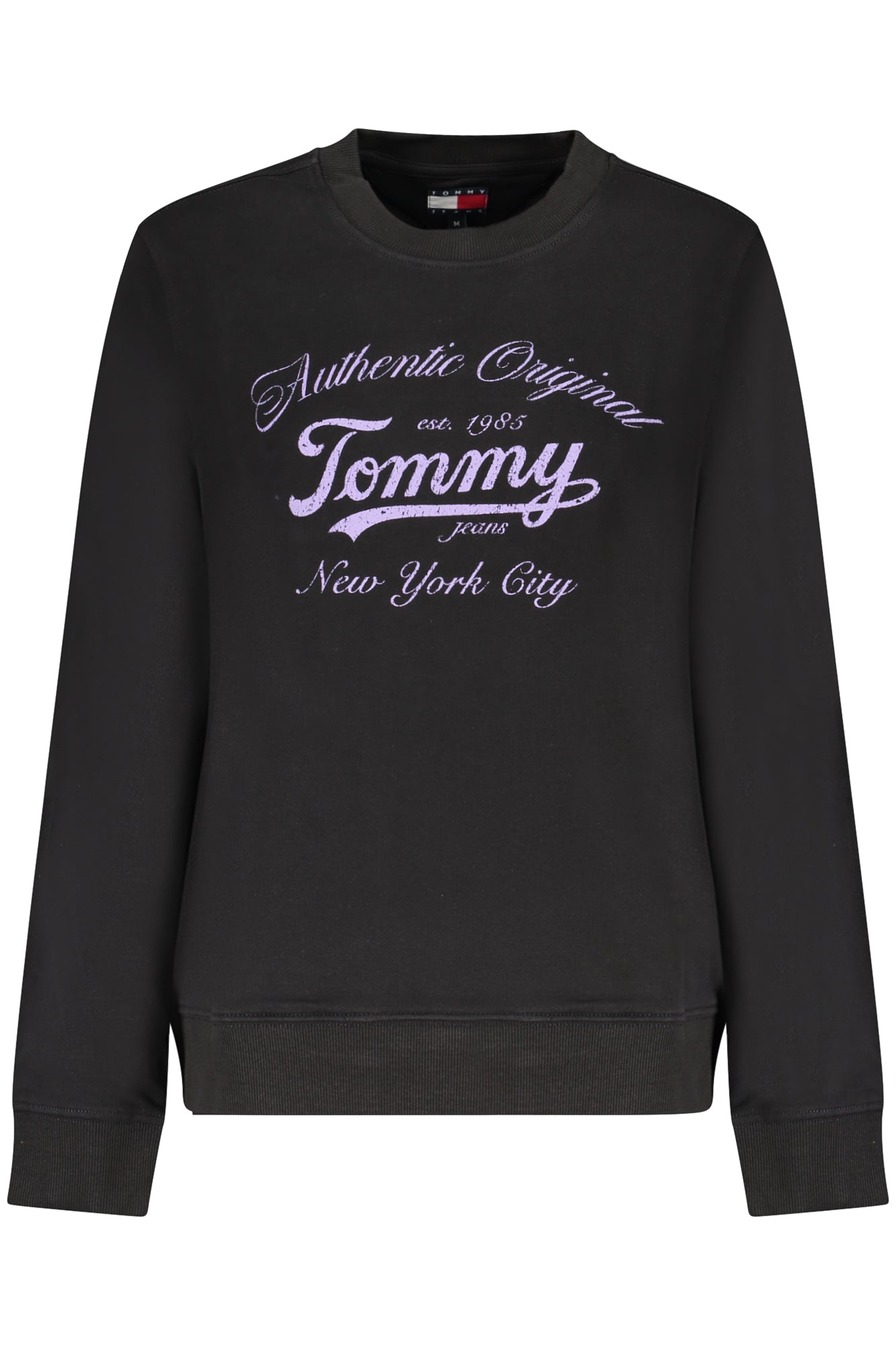 Tommy Hilfiger Sweatshirt Damen – Schwarzes Sweatshirt mit Reißverschluss Schwarz
