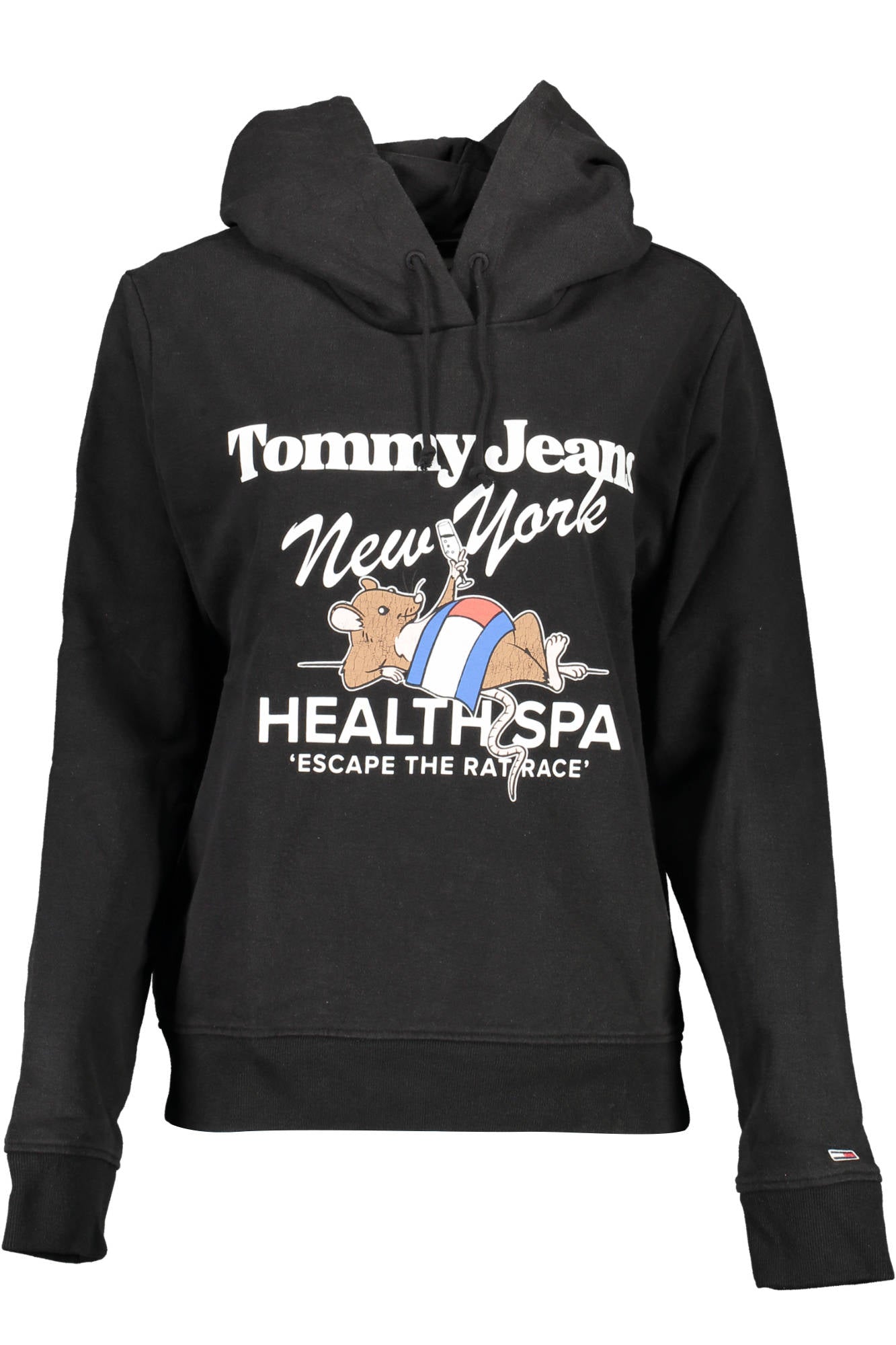 Tommy Hilfiger Sweatshirt Damen Schwarz – Kapuzenpullover für Herbst/Winter Schwarz