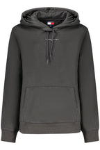TOMMY HILFIGER BLACK WOMEN'S SWEATSHIRT WITH ZIPPER