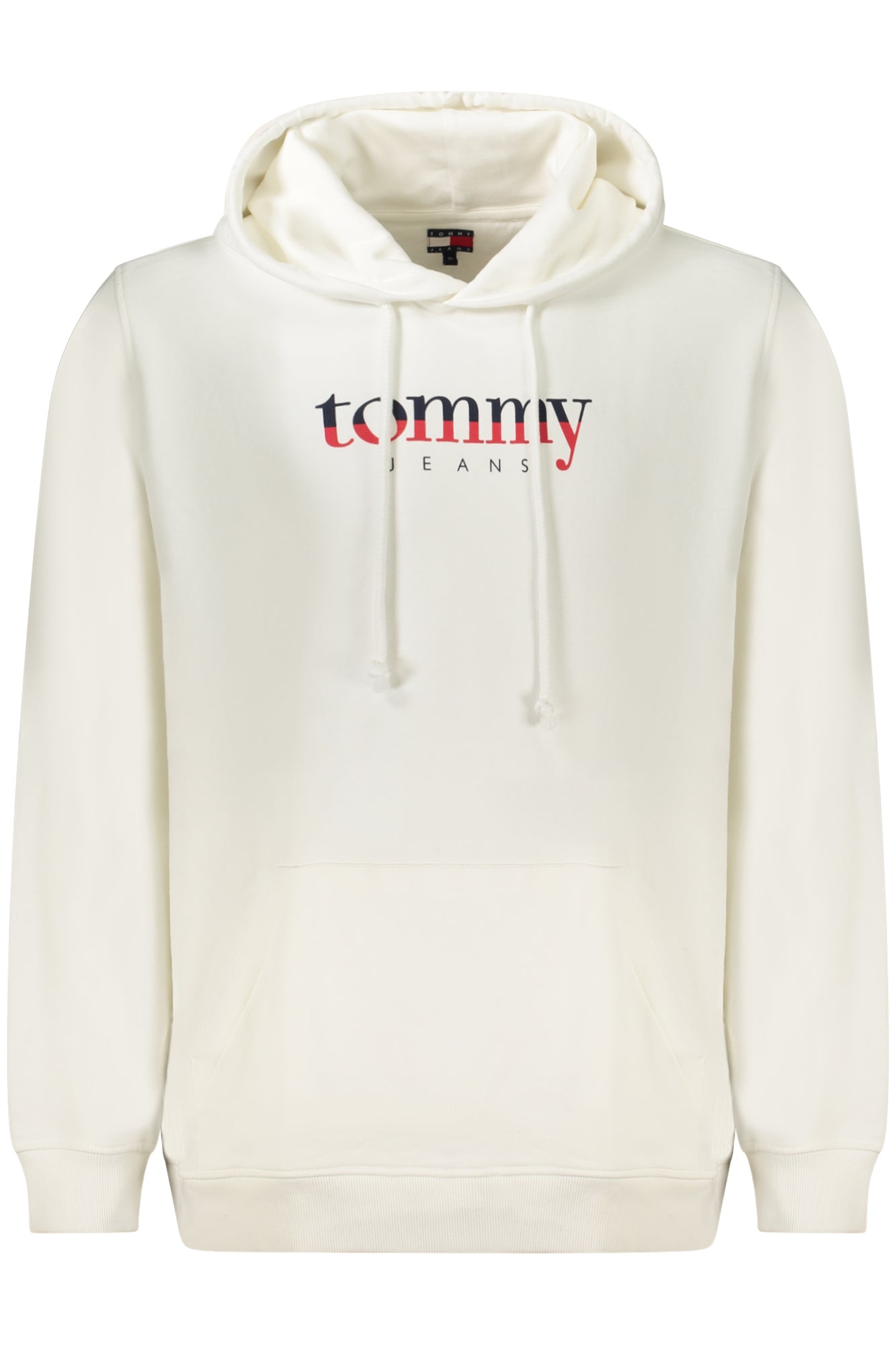 Tommy Hilfiger Herren-Sweatshirt mit Zip-Up – Kapuzenpullover aus Baumwolle Weiß