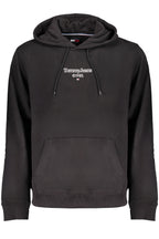 TOMMY HILFIGER BLACK MEN'S SWEATSHIRT WITH ZIPPER