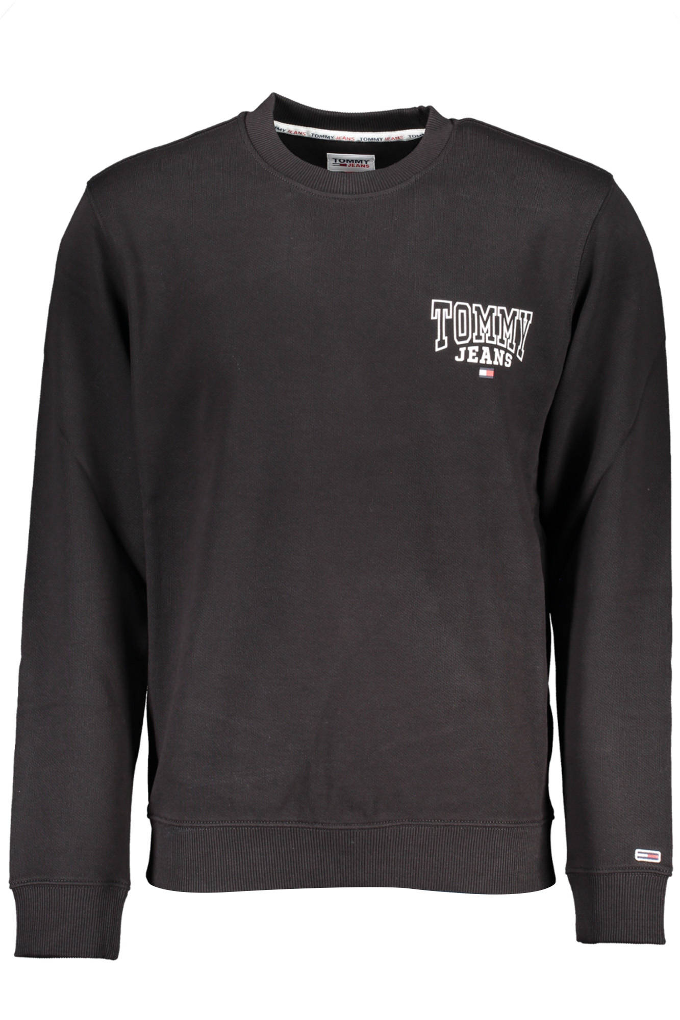 Tommy Hilfiger Sweatshirt Herren Schwarz – Rundhalsausschnitt aus Baumwolle Schwarz