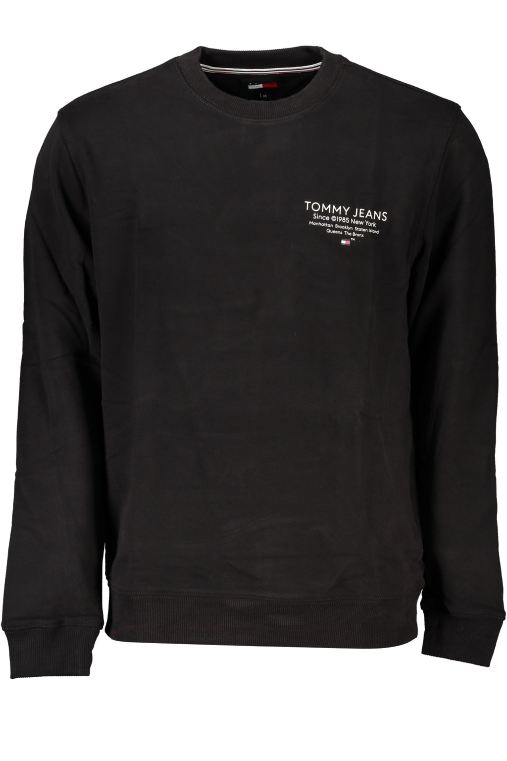 TOMMY HILFIGER BLACK MEN'S SWEATSHIRT WITH ZIPPER