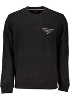 TOMMY HILFIGER BLACK MEN'S SWEATSHIRT WITH ZIPPER