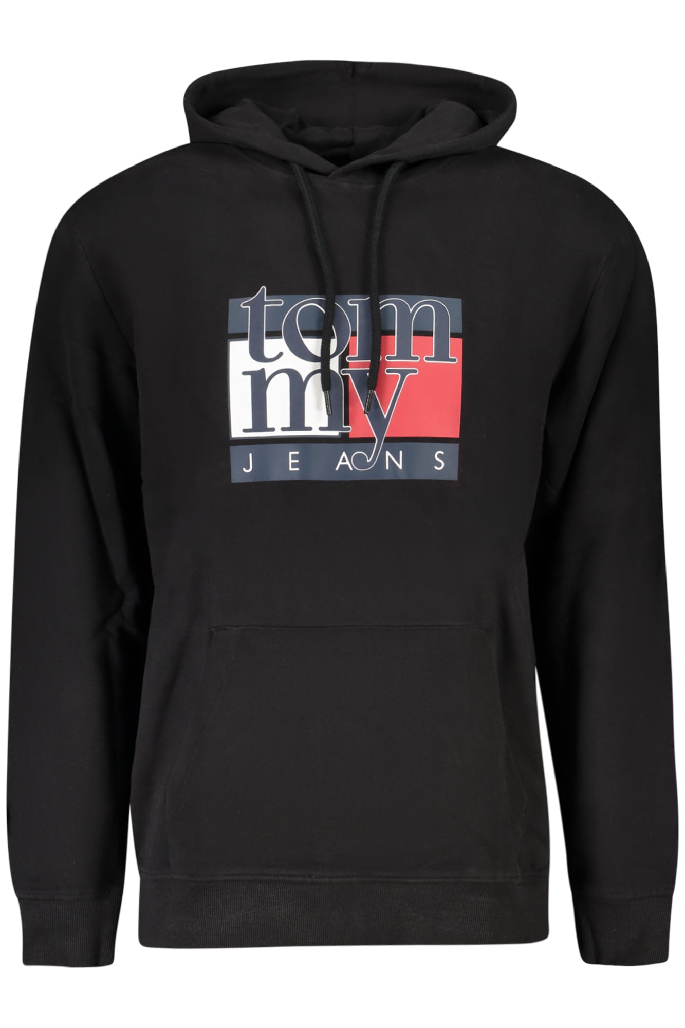 Tommy Hilfiger Herren-Sweatshirt mit Zip-Up – Kapuzenpullover aus Baumwolle Schwarz