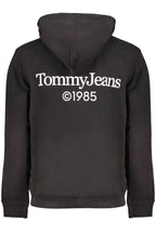 TOMMY HILFIGER BLACK MEN'S SWEATSHIRT WITH ZIPPER
