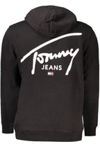 TOMMY HILFIGER BLACK MEN'S SWEATSHIRT WITH ZIPPER