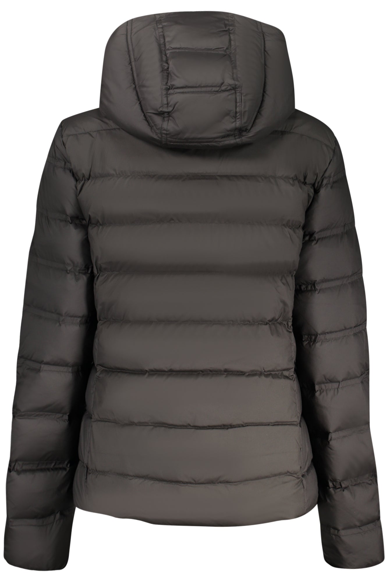 Tommy Hilfiger Damenjacke schwarz – Recycelte Kapuzenjacke für Herbst/Winter Schwarz