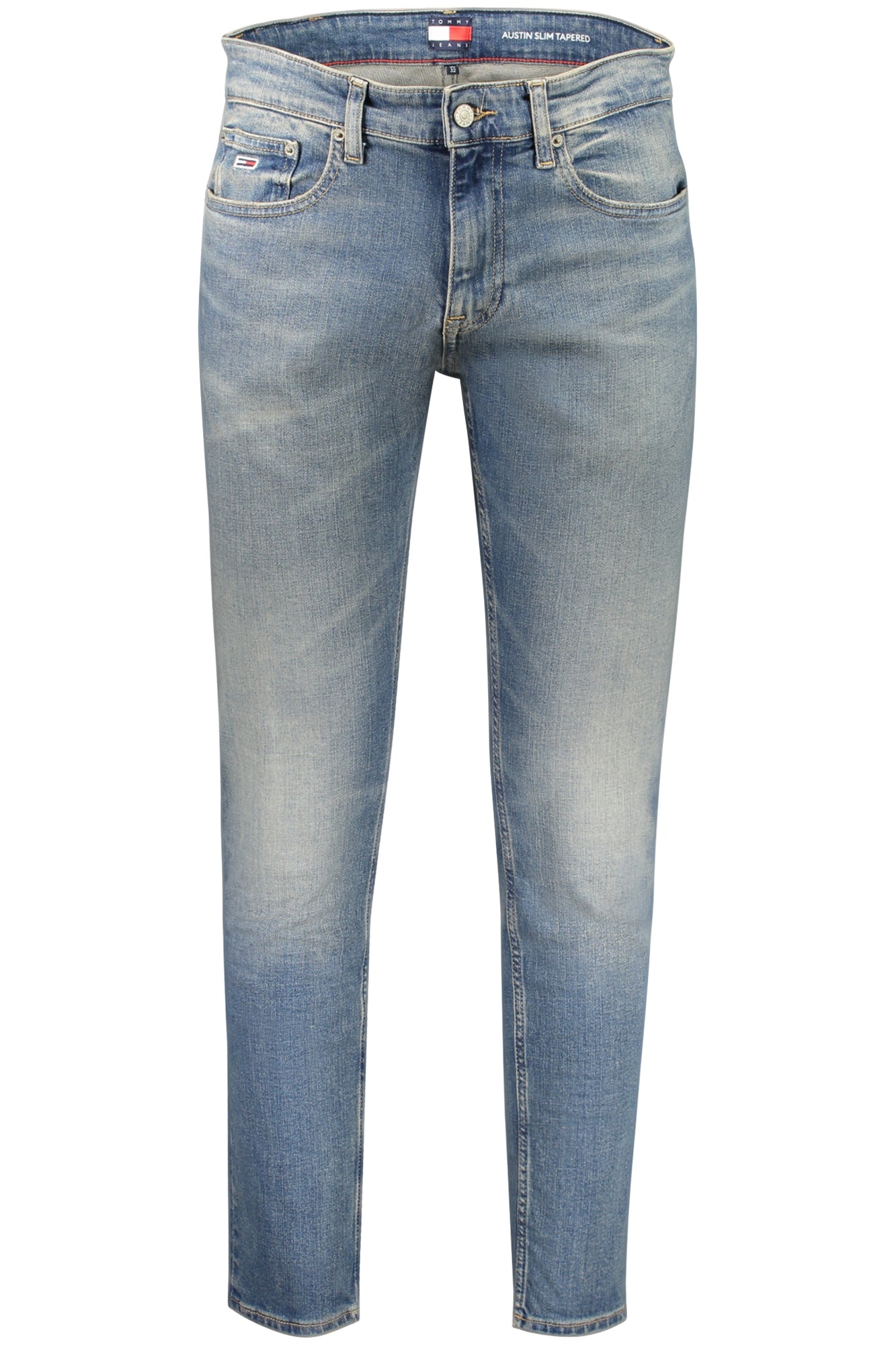 Tommy Hilfiger Herren Jeans Blau – Slim Tapered Denim Hose mit Washed Effect Blau