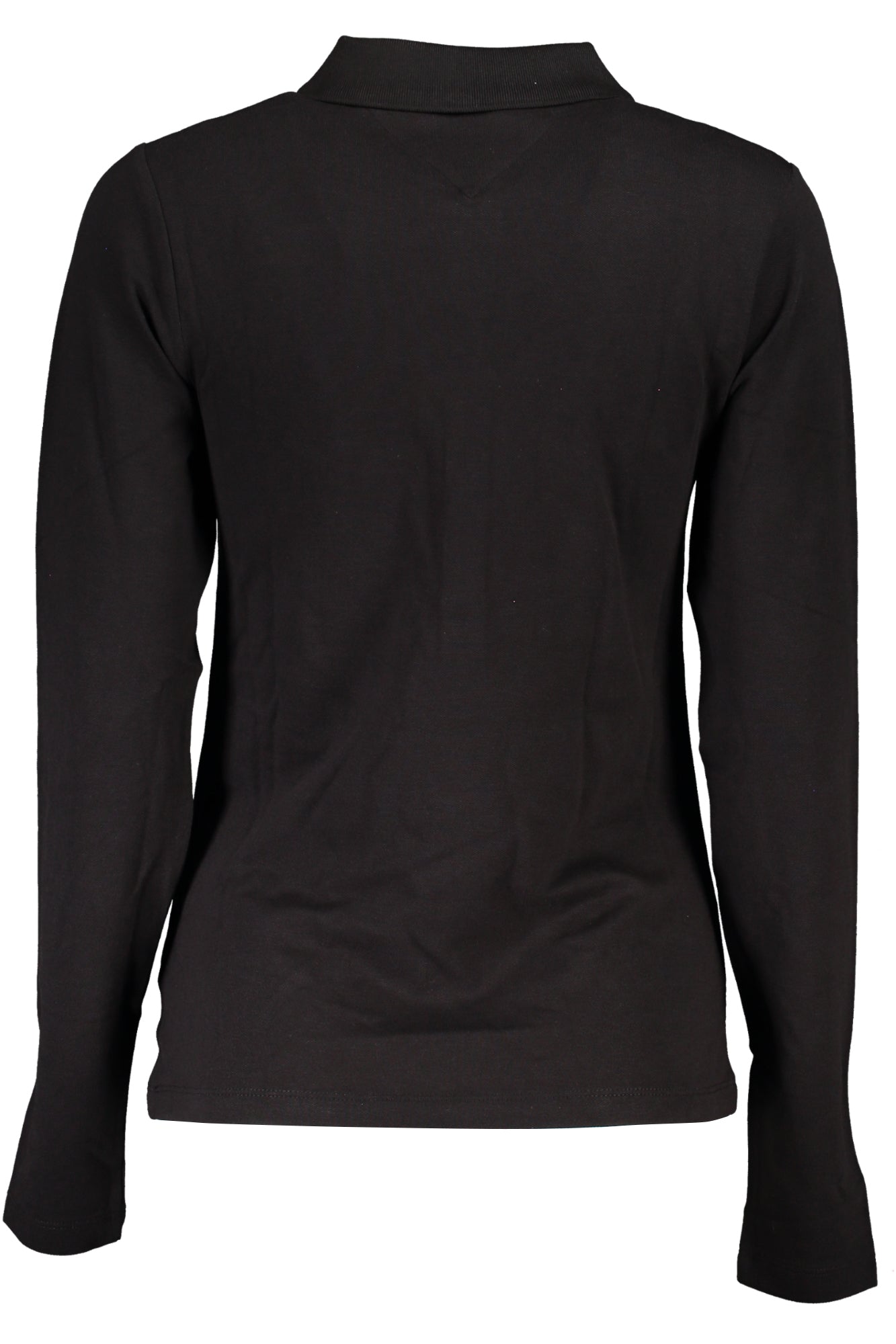 Tommy Hilfiger Damen Poloshirt Schwarz – Slim Fit Langarm für Frühjahr/Sommer Schwarz