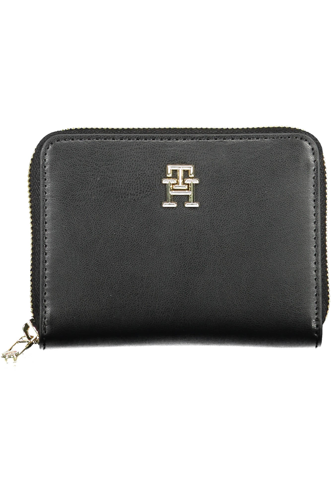 Tommy Hilfiger Damengeldbörse Schwarz – Elegante Brieftasche mit Münzfach & Logo Schwarz Hauptbild