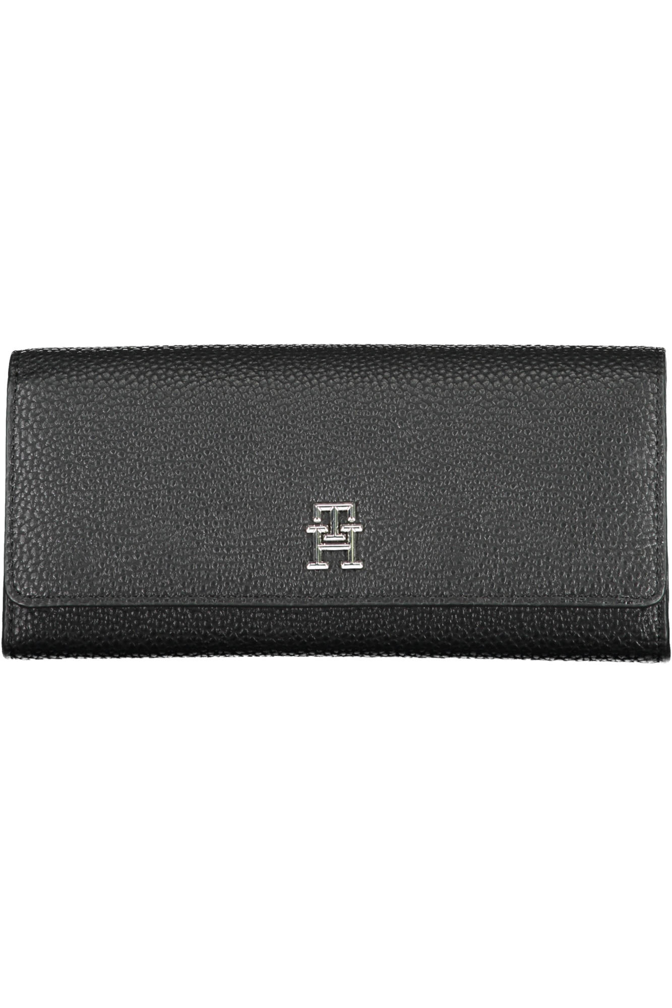 Tommy Hilfiger Damengeldbörse Schwarz – Elegante Brieftasche mit Logo-Verschluss Schwarz