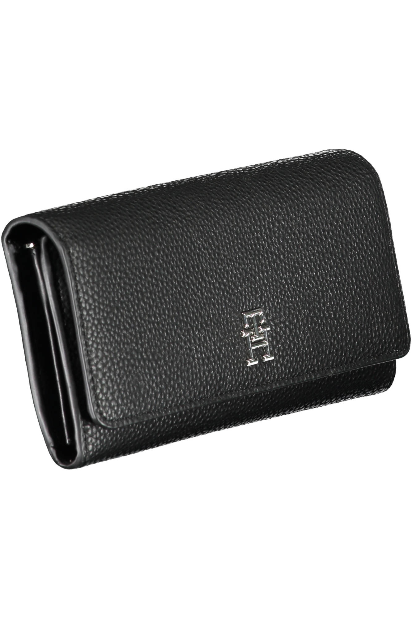 Tommy Hilfiger Damengeldbörse Schwarz – Elegante Brieftasche mit Logo-Verschluss Schwarz
