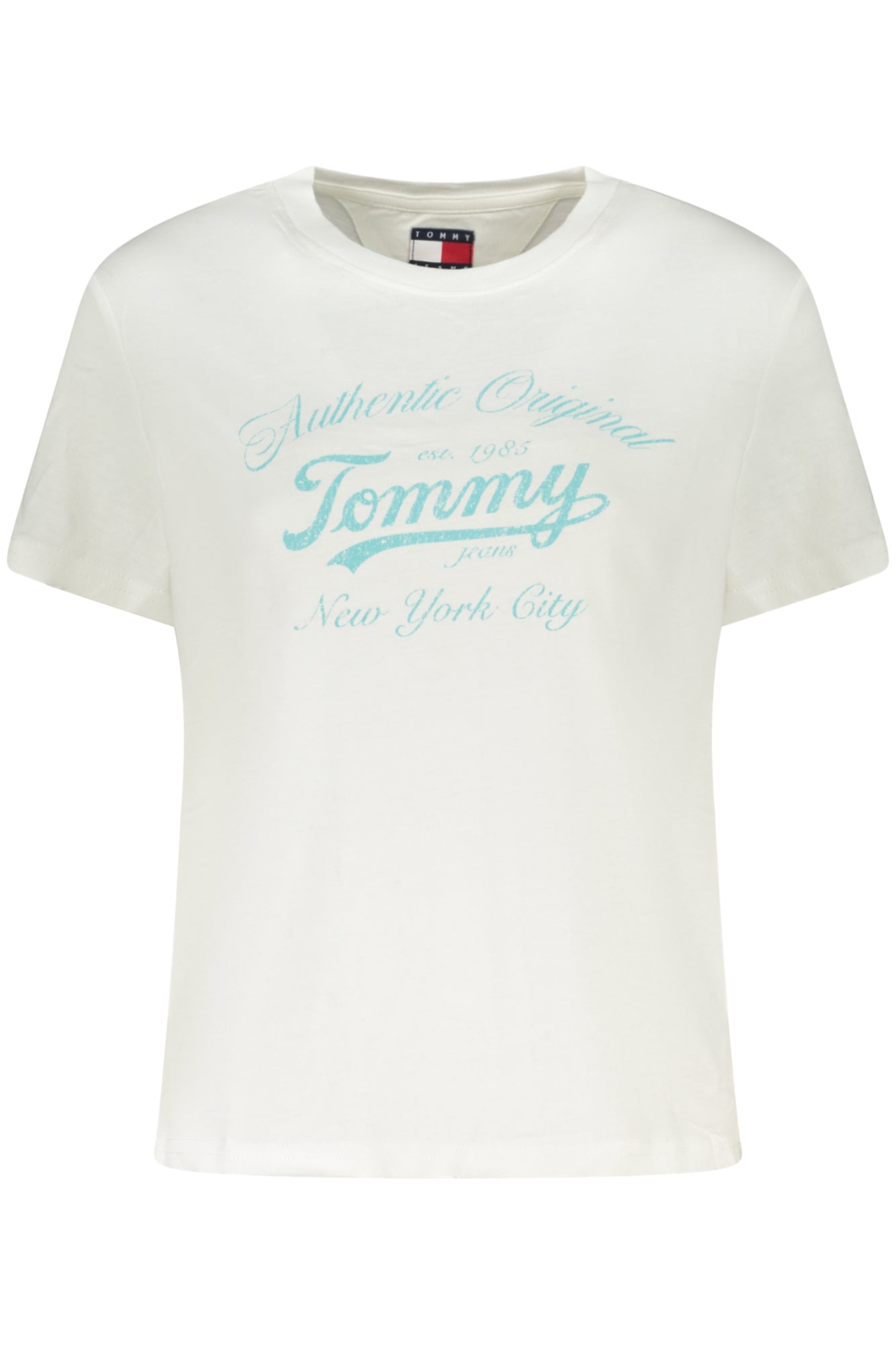 TOMMY HILFIGER DAMEN KURZARM T-SHIRT WEISS