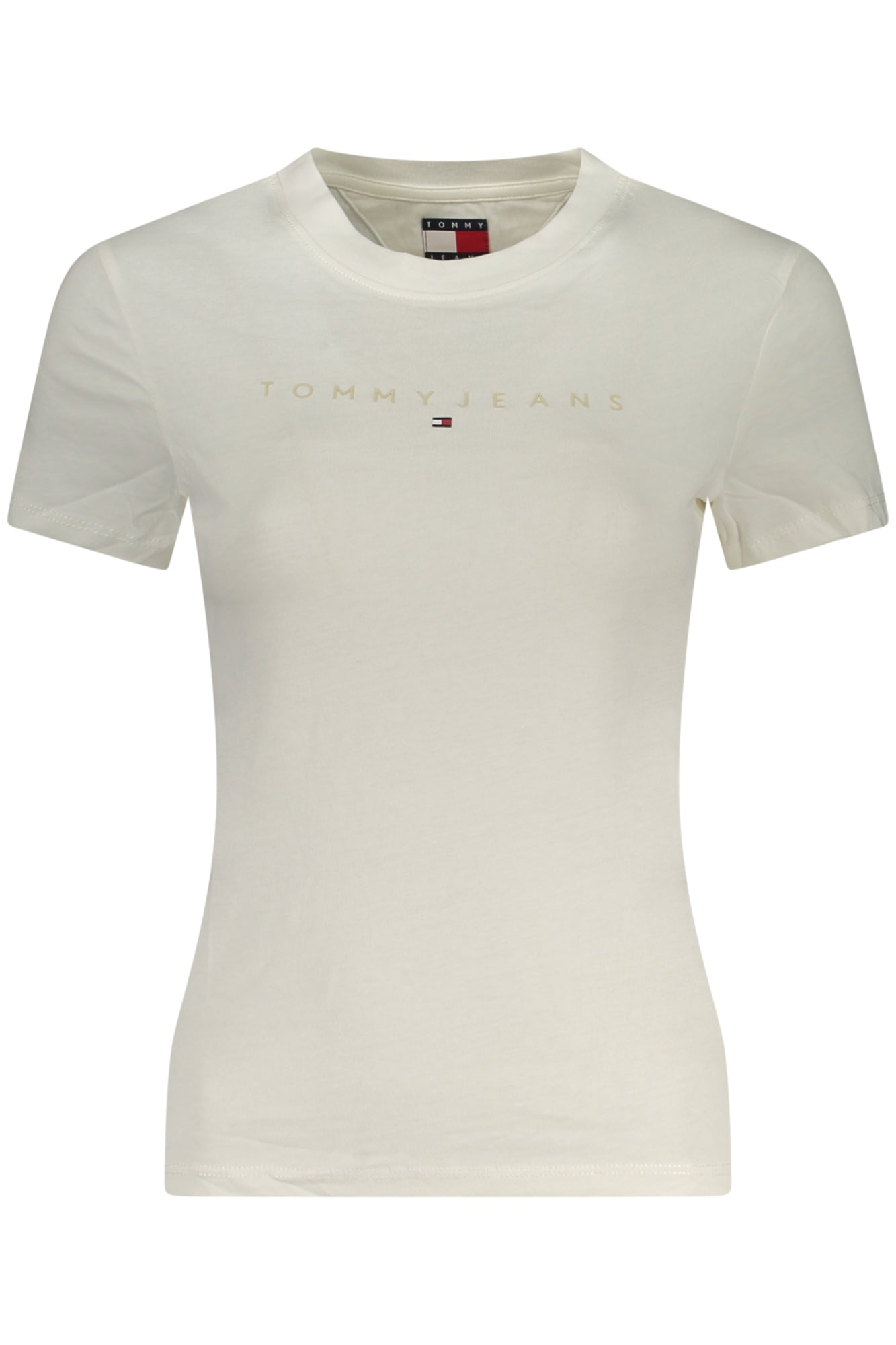 TOMMY HILFIGER Damen T-Shirt – Kurzarm, aus Baumwolle Weiß