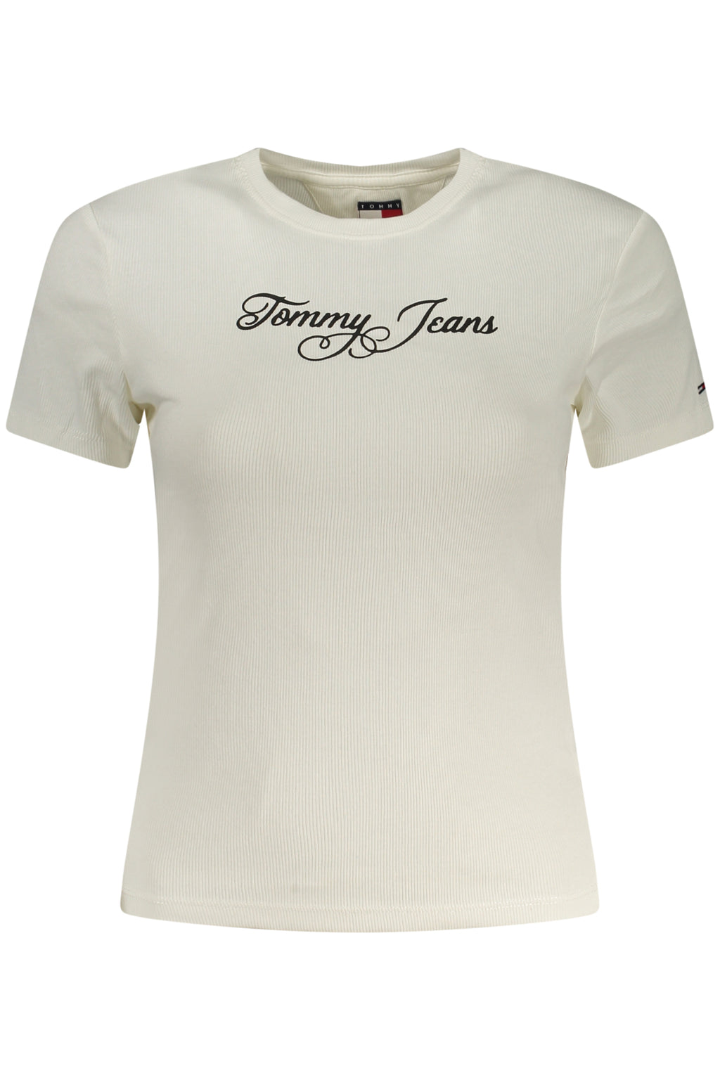 TOMMY HILFIGER DAMEN-T-SHIRT MIT KURZEN ÄRMELN, WEISS