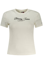 TOMMY HILFIGER DAMEN-T-SHIRT MIT KURZEN ÄRMELN, WEISS