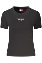TOMMY HILFIGER DAMEN KURZARM T-SHIRT SCHWARZ