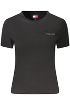 TOMMY HILFIGER DAMEN KURZARM T-SHIRT SCHWARZ