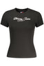 TOMMY HILFIGER DAMEN-T-SHIRT MIT KURZEN ÄRMELN, SCHWARZ