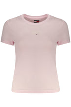 TOMMY HILFIGER DAMEN-T-SHIRT IN PINK MIT KURZEN ÄRMELN