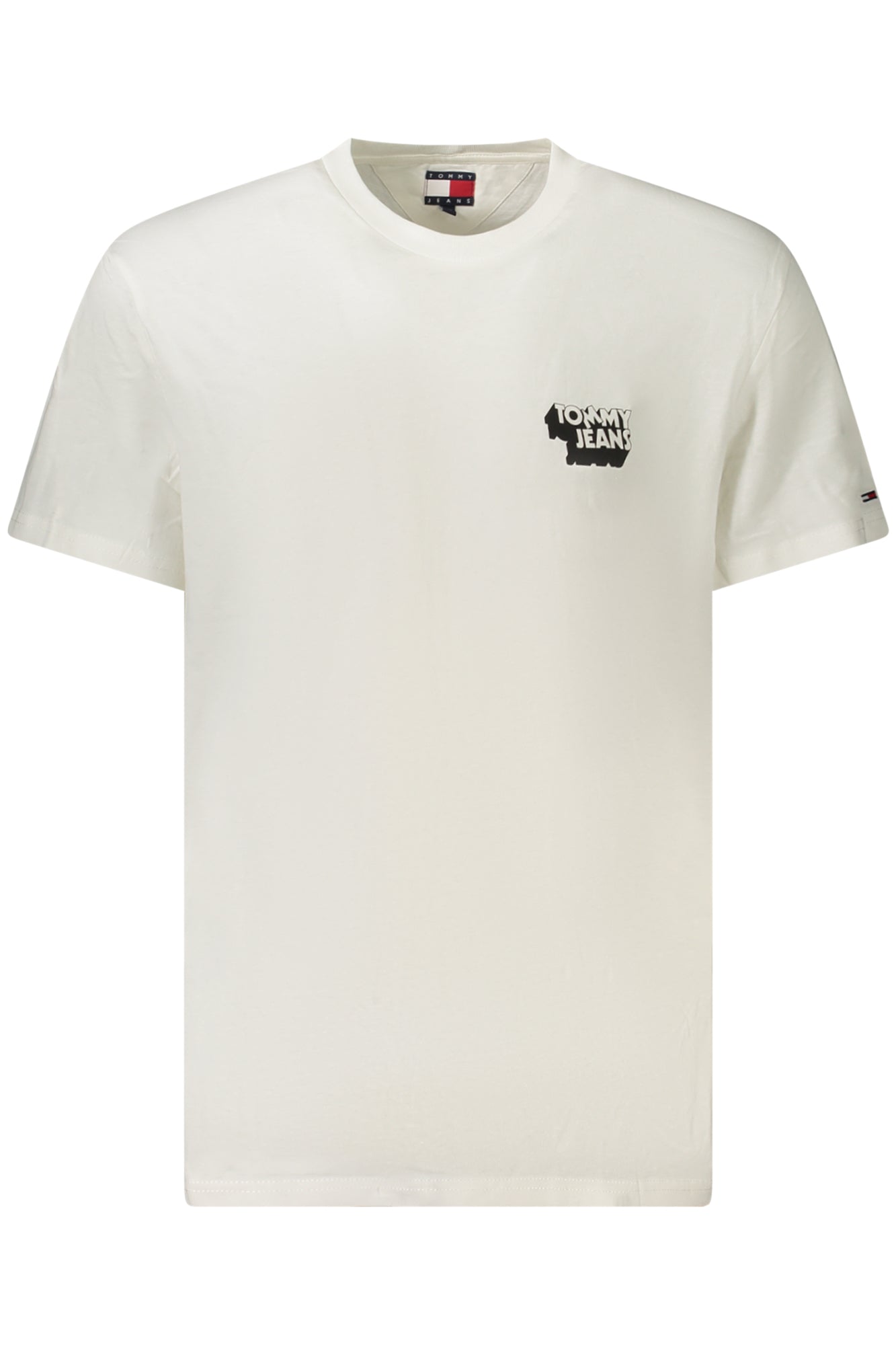 Tommy Hilfiger T-Shirt Herren Weiß – Logo-Print aus regenerativer Baumwolle Weiß