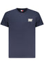 Tommy Hilfiger T-Shirt Herren – Kurzarm Blau mit Logo-Stickerei aus Baumwolle Blau