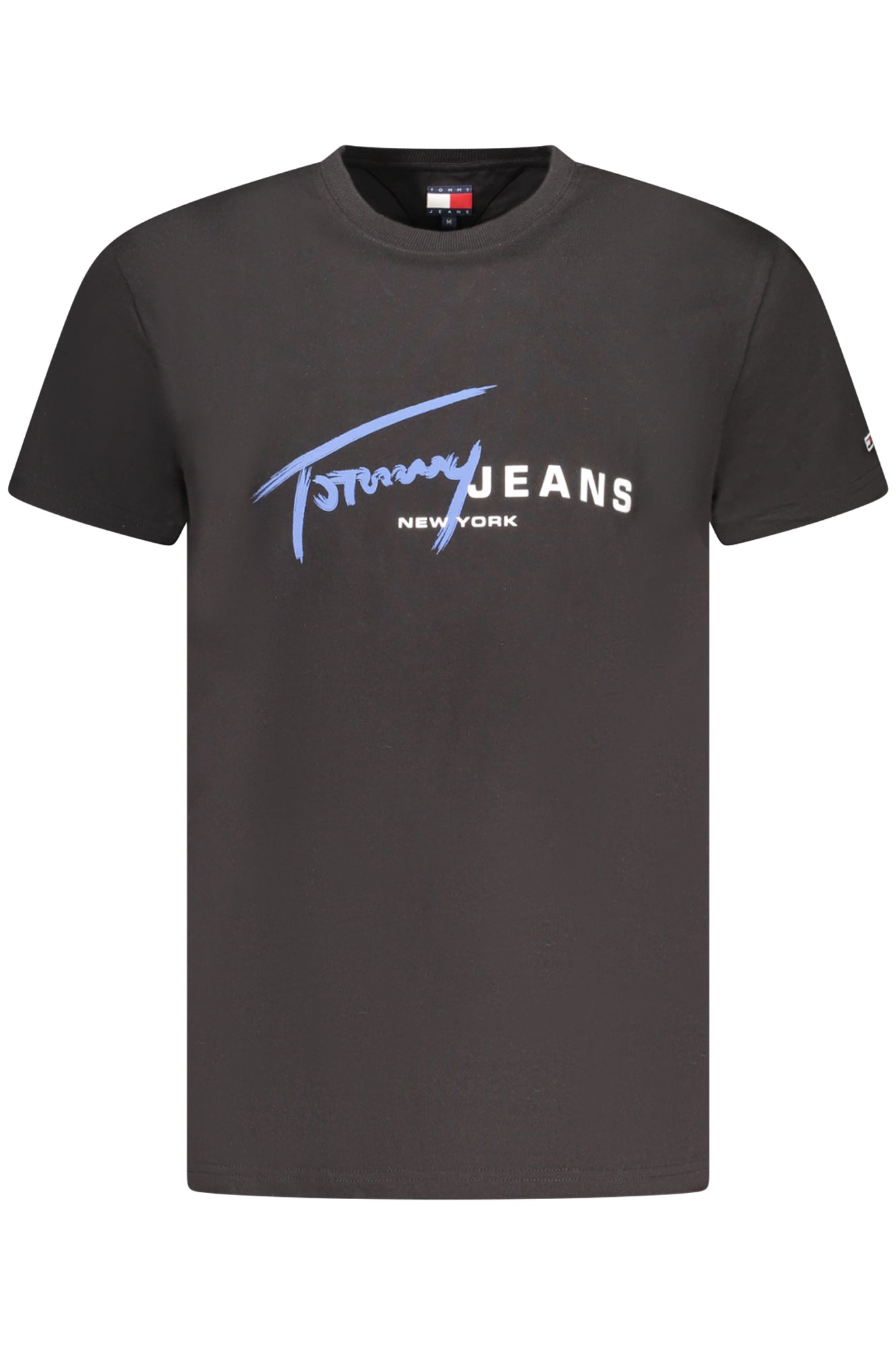 Tommy Hilfiger T-Shirt Herren Weiß – Kurzarm aus regenerativer Baumwolle Schwarz