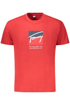 TOMMY HILFIGER HERREN KURZARM T-SHIRT, ROT