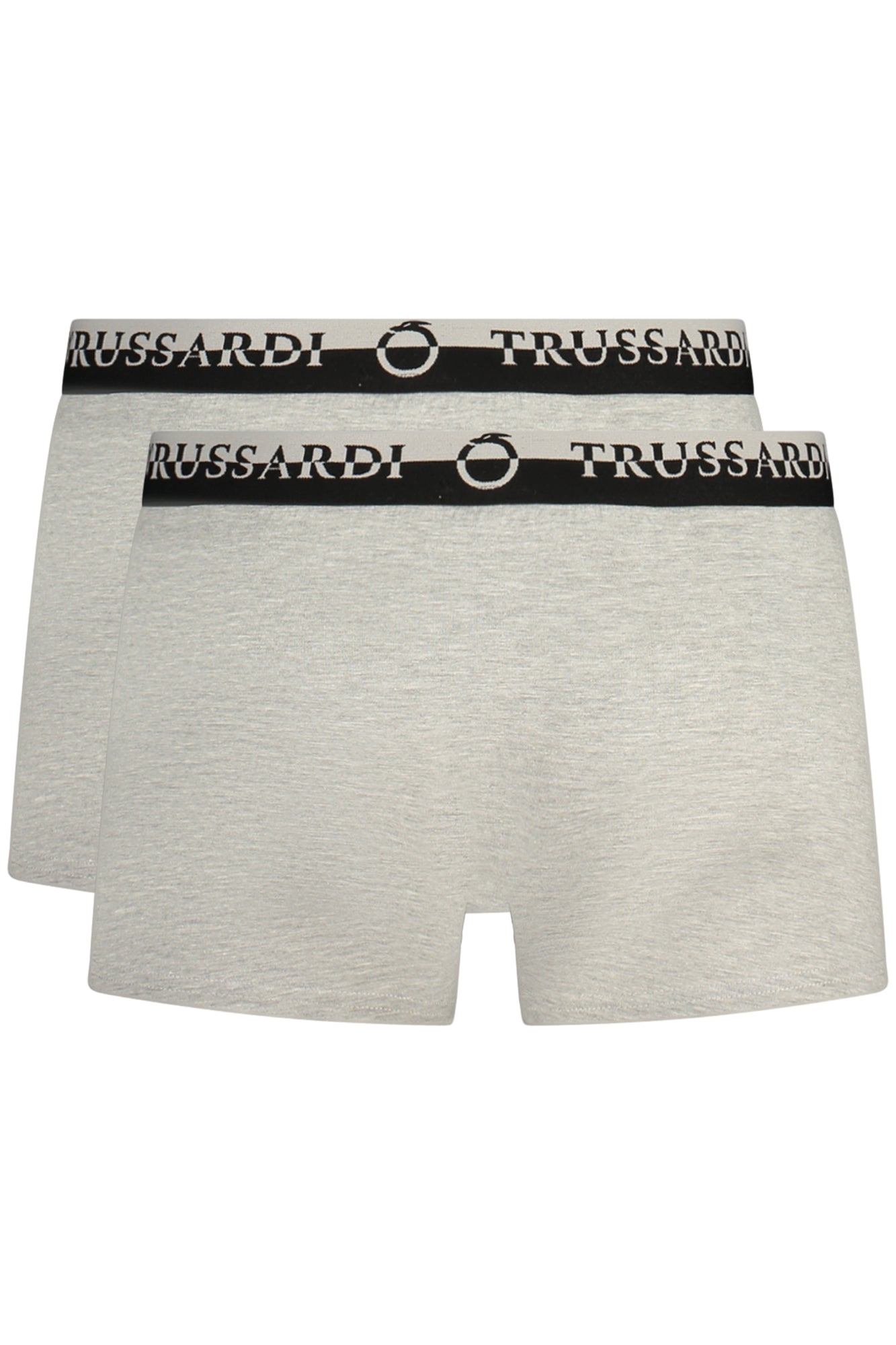 TRUSSARDI Herren-Boxer Schwarz – Doppelt elastische Unterwäsche im 2er-Pack Grau