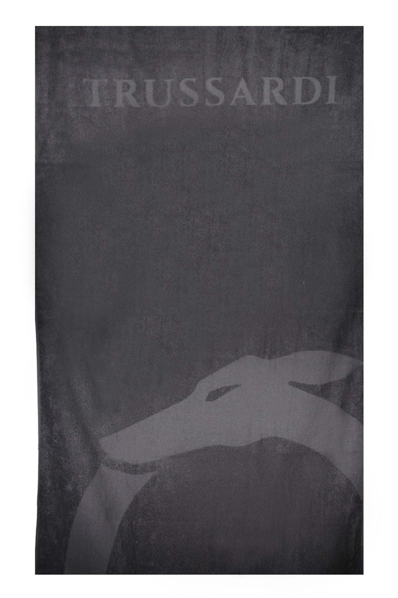 TRUSSARDI Jeans Herren-Strandtuch Schwarz – 100% Baumwolle | 88x190 cm Schwarz