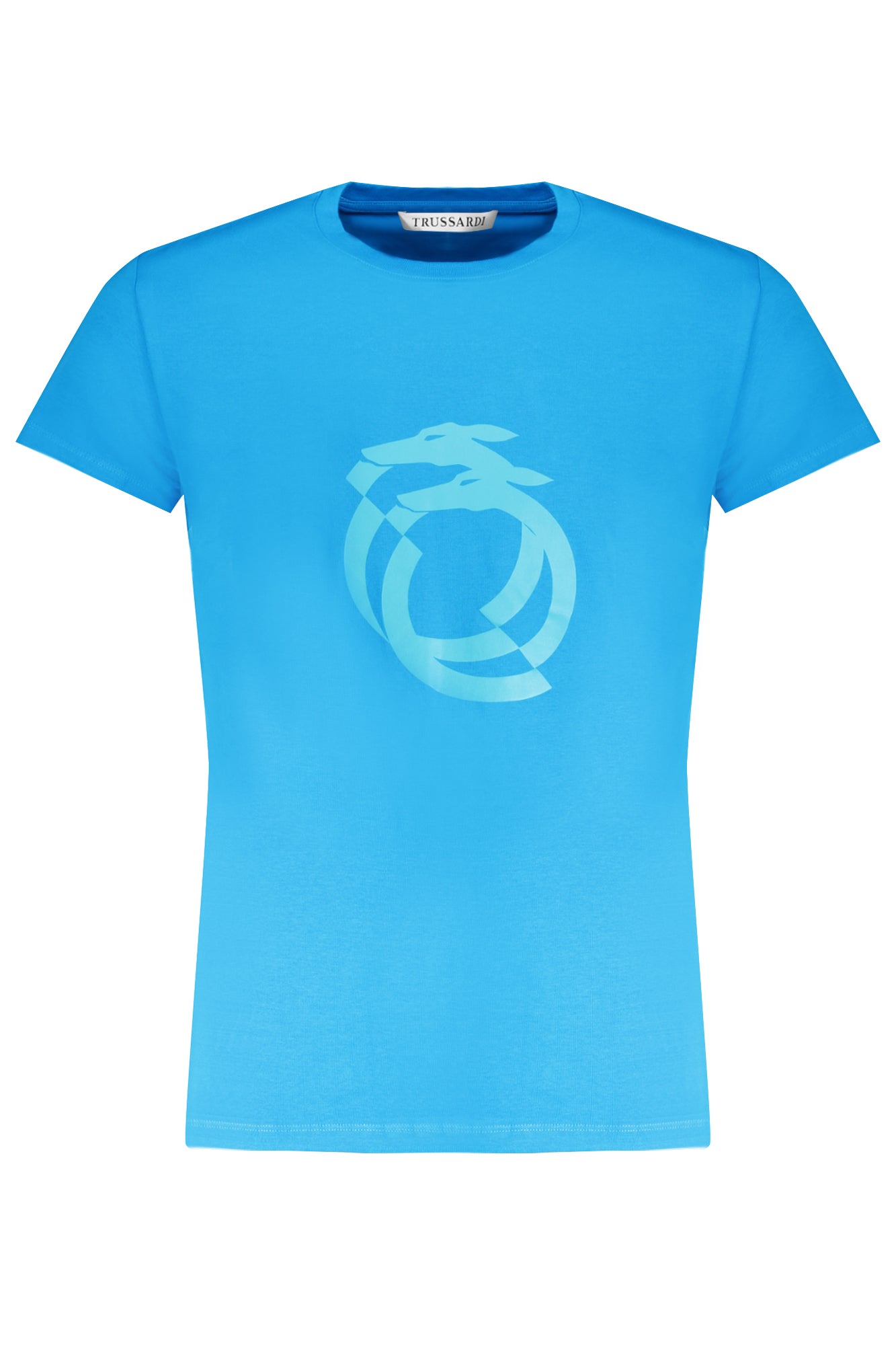 TRUSSARDI Herren T-Shirt Kurzarm Rot – Logo-Aufdruck für Frühjahr/Sommer Hellblau