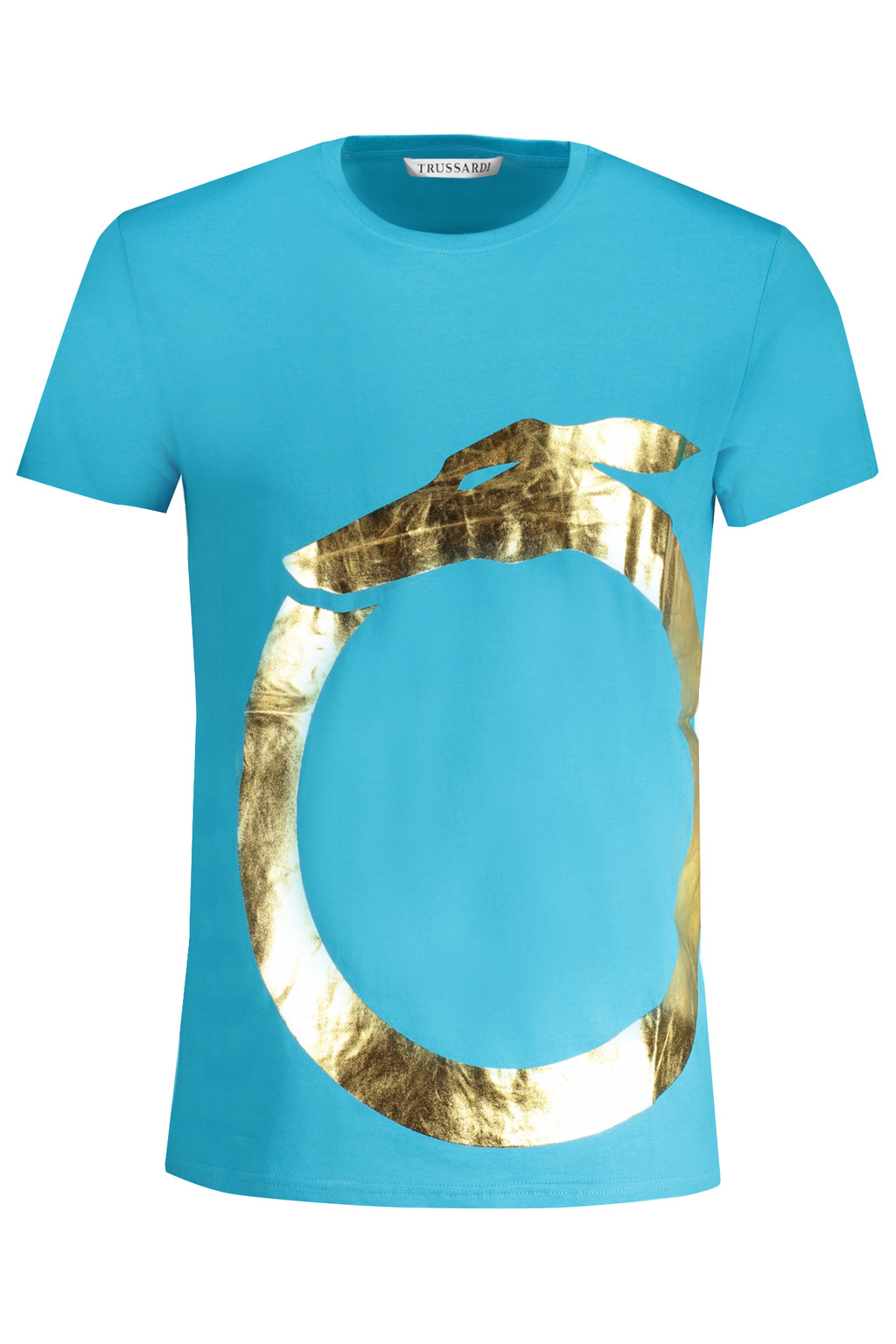 TRUSSARDI HERREN-KURZARM-T-SHIRT BLAU