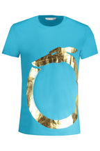 TRUSSARDI HERREN-KURZARM-T-SHIRT BLAU