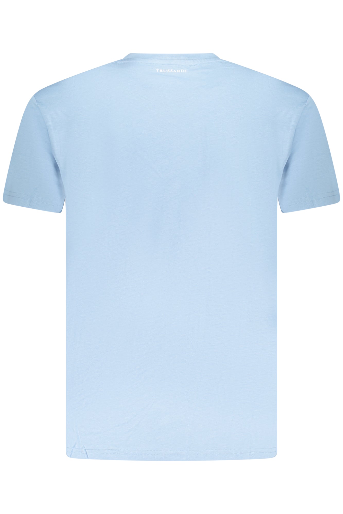 TRUSSARDI Herren T-Shirt Blau – Logo-Print aus 100% Baumwolle | soulluna.de Hellblau