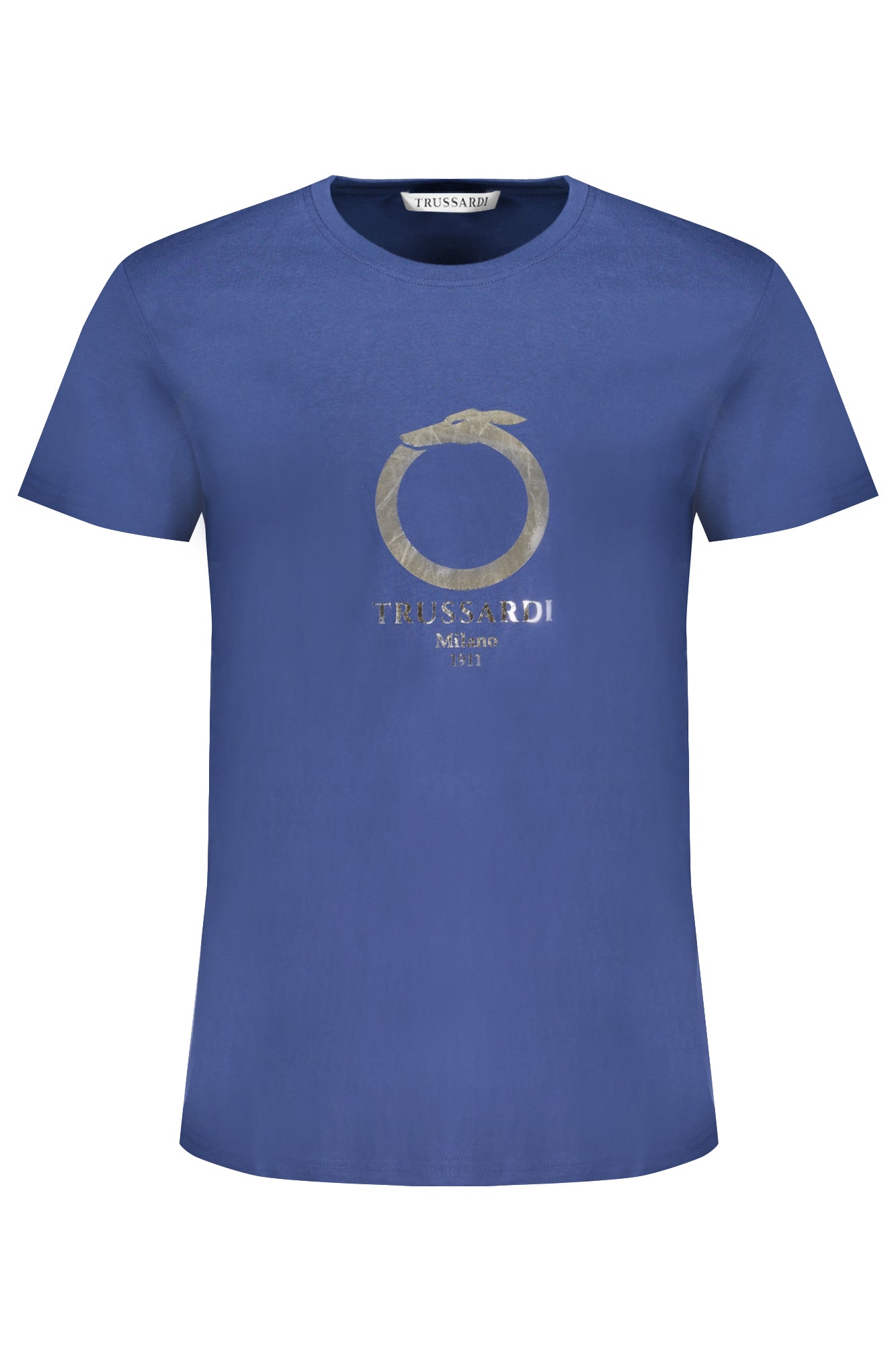 TRUSSARDI HERREN-KURZÄRMELIGES T-SHIRT BLAU