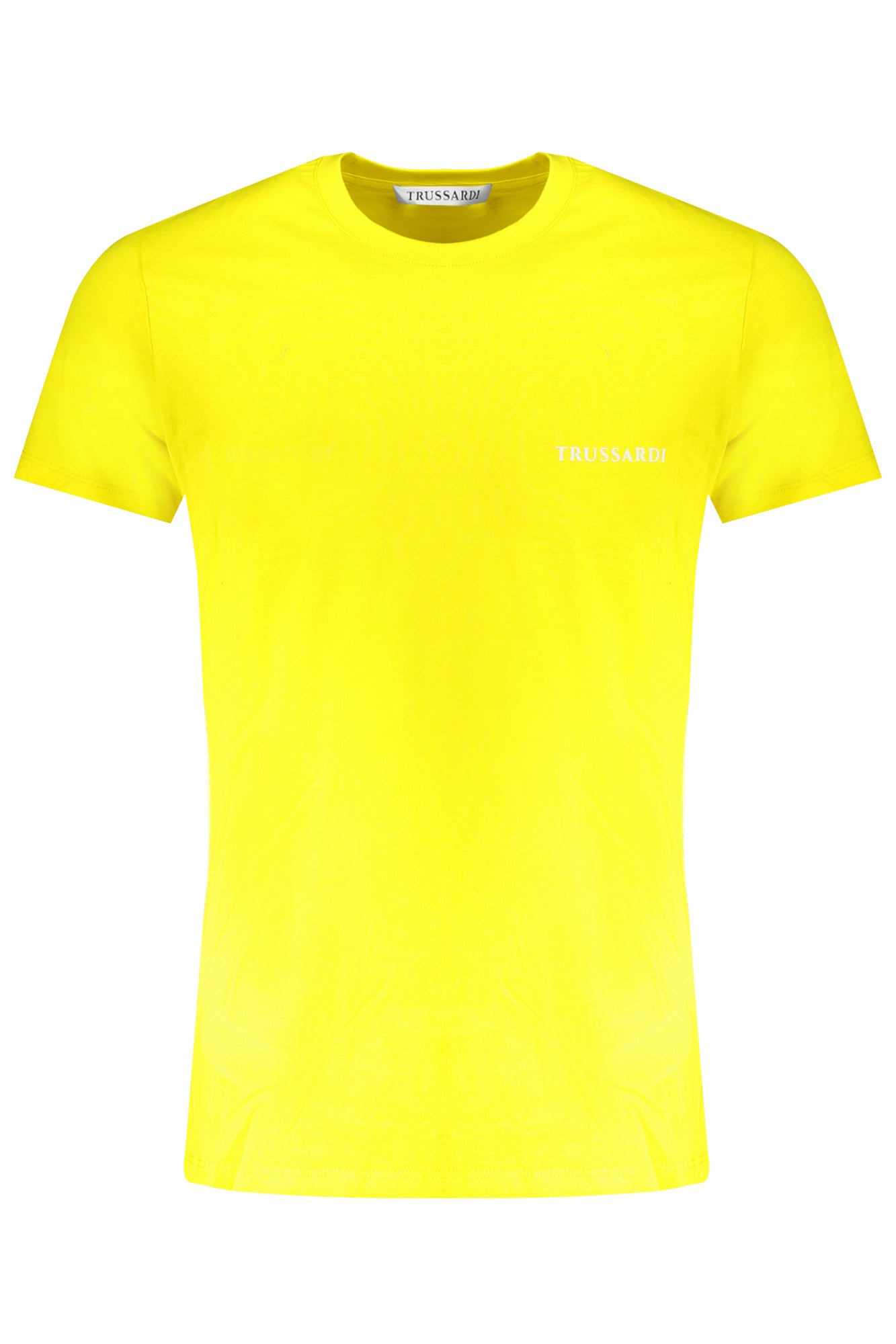 TRUSSARDI T-Shirt Herren Weiß – Kurzärmliges Basic aus 100% Baumwolle Gelb