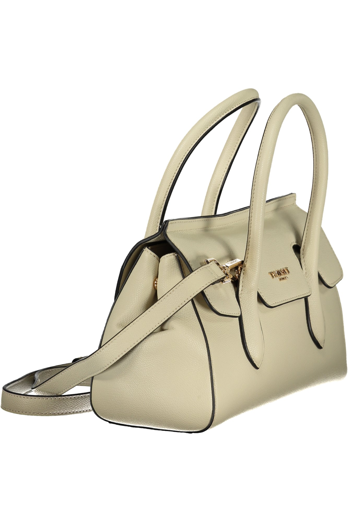 TWINSET Damen-Tasche schwarz – Elegante Tragetasche mit verstellbarem Schultergurt Beige