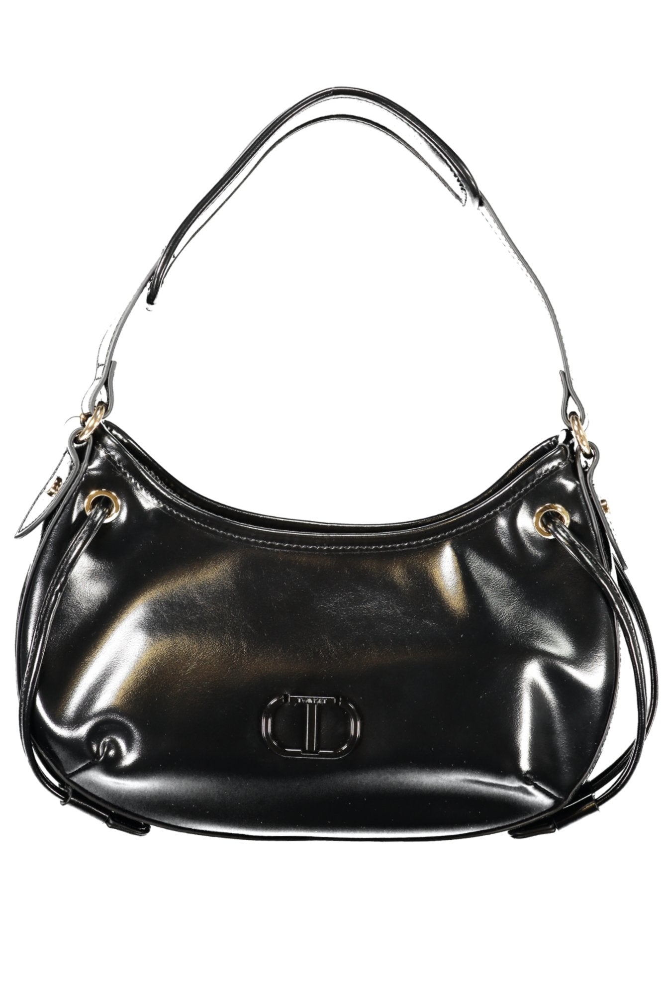 TWINSET Damen Tasche schwarz – Hobo Bag mit Schultergurt und Reißverschluss Schwarz