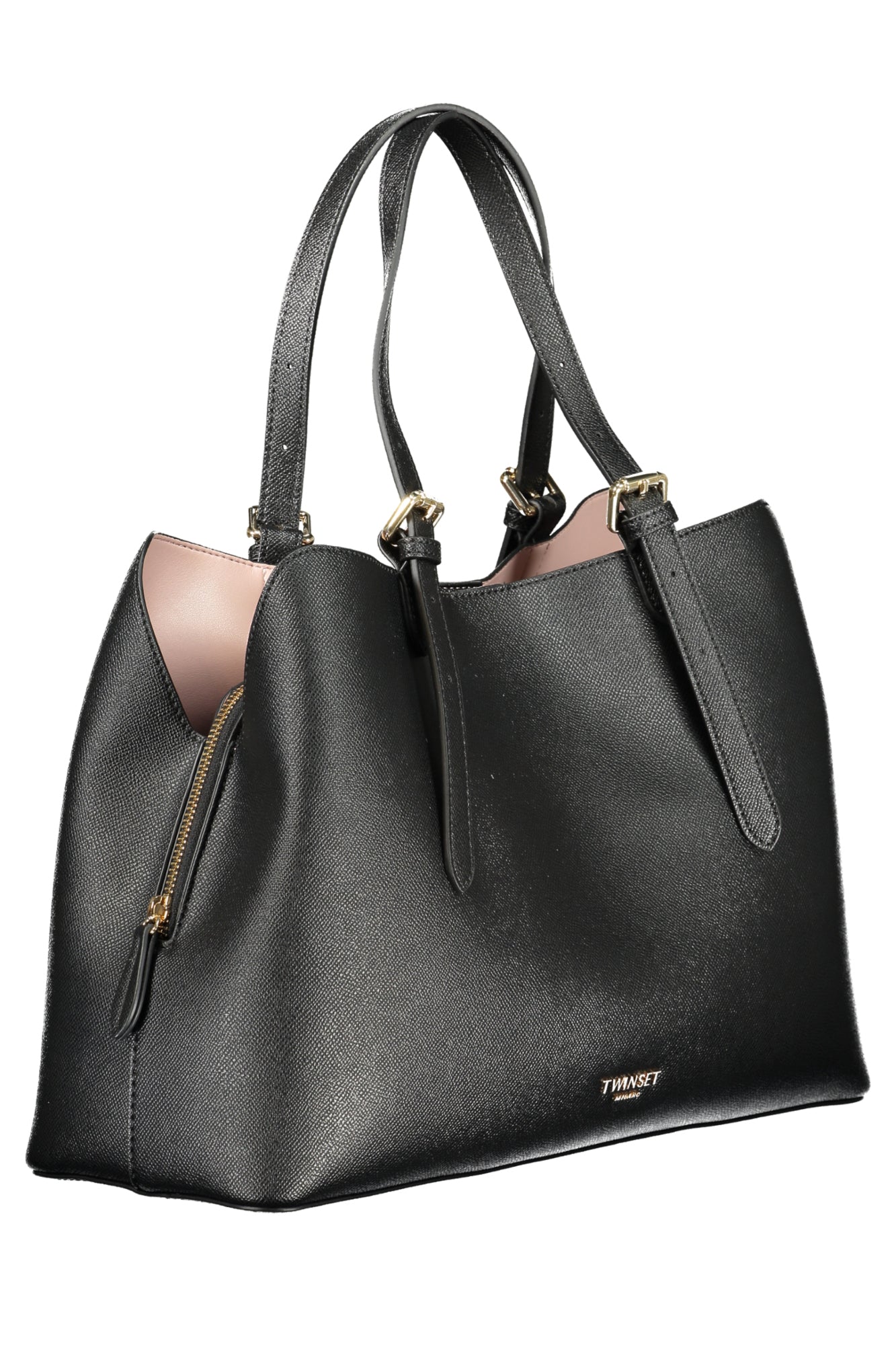 TWINSET Damen-Tasche schwarz – Elegante Tragetasche mit Logo-Detail für den Alltag Schwarz