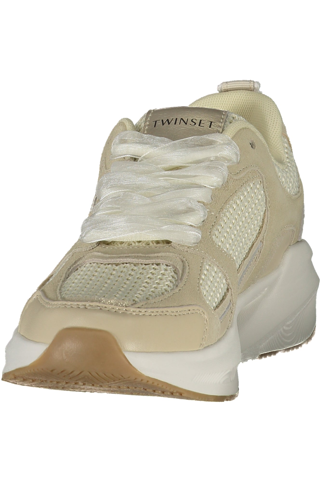 TWINSET Damen Sneaker – Sportschuh mit Schnürsenkeln Beige
