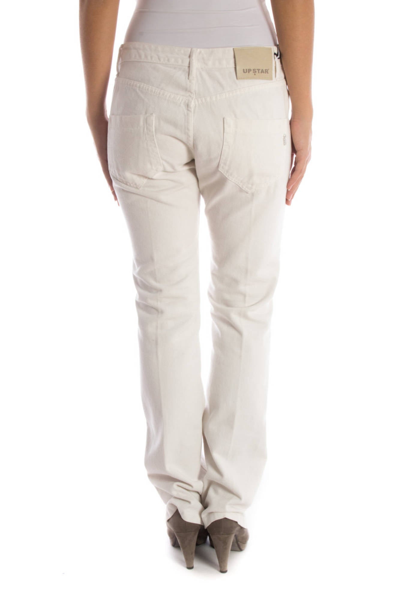 UP STAR Weisse Frauenhose für Damen – 5-Pocket Design aus Italien | soulluna.de Weiß