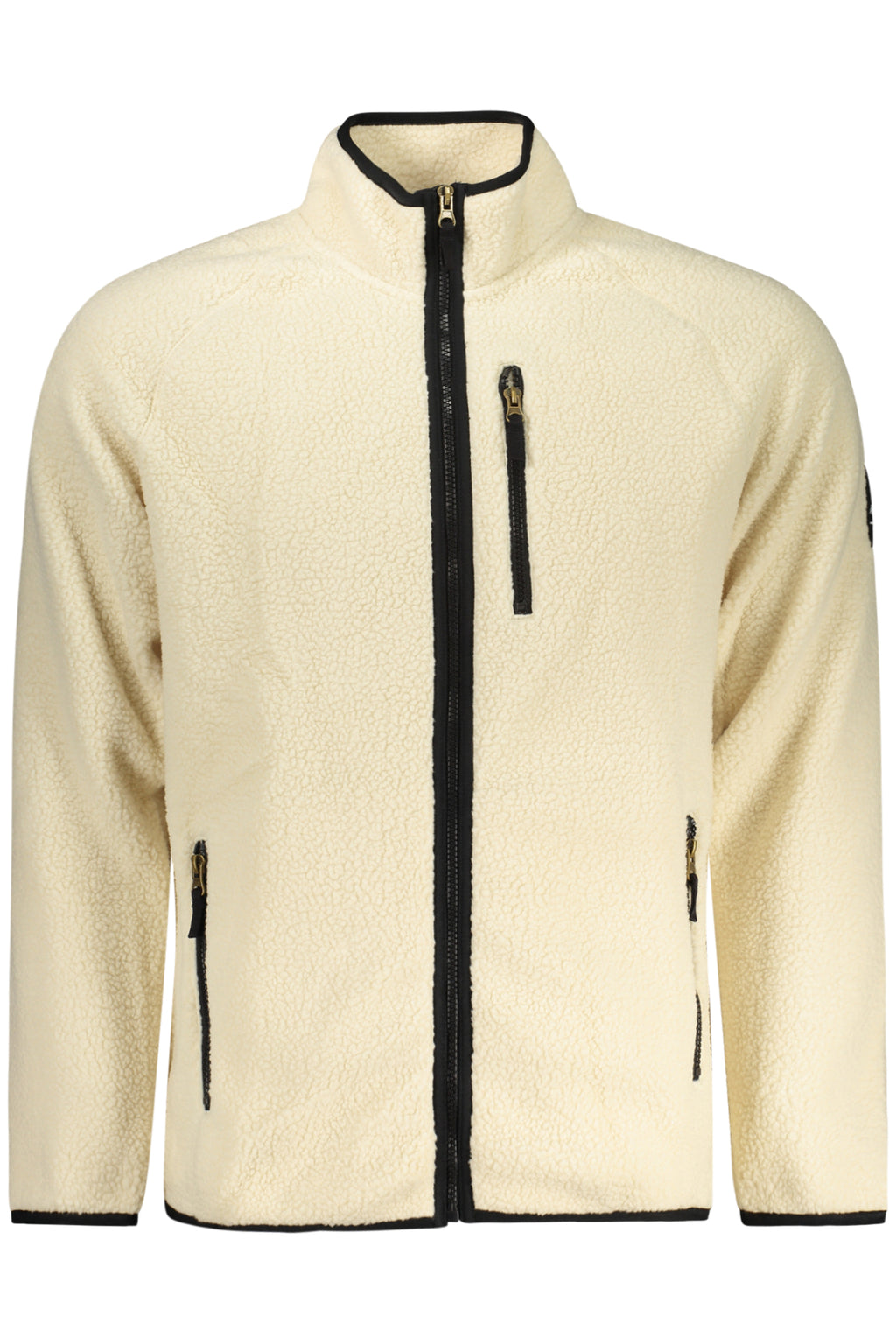 US GRAND Herren-Sweatshirt mit Reißverschluss, weiß