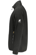 US GRAND Herren-Sweatshirt mit Reißverschluss, schwarz