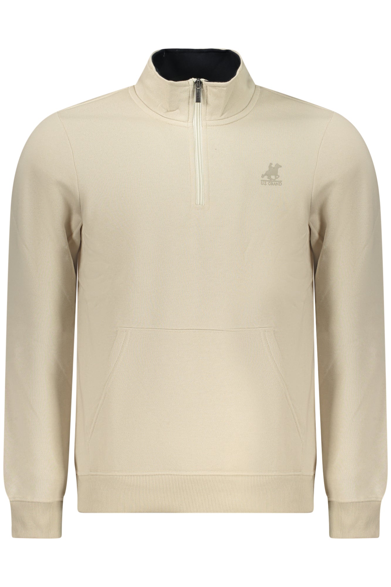 US GRAND Herren-Sweatshirt mit Reißverschluss, beige