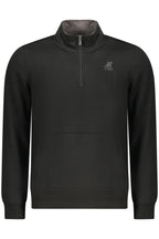 US GRAND Herren-Sweatshirt mit Reißverschluss, schwarz