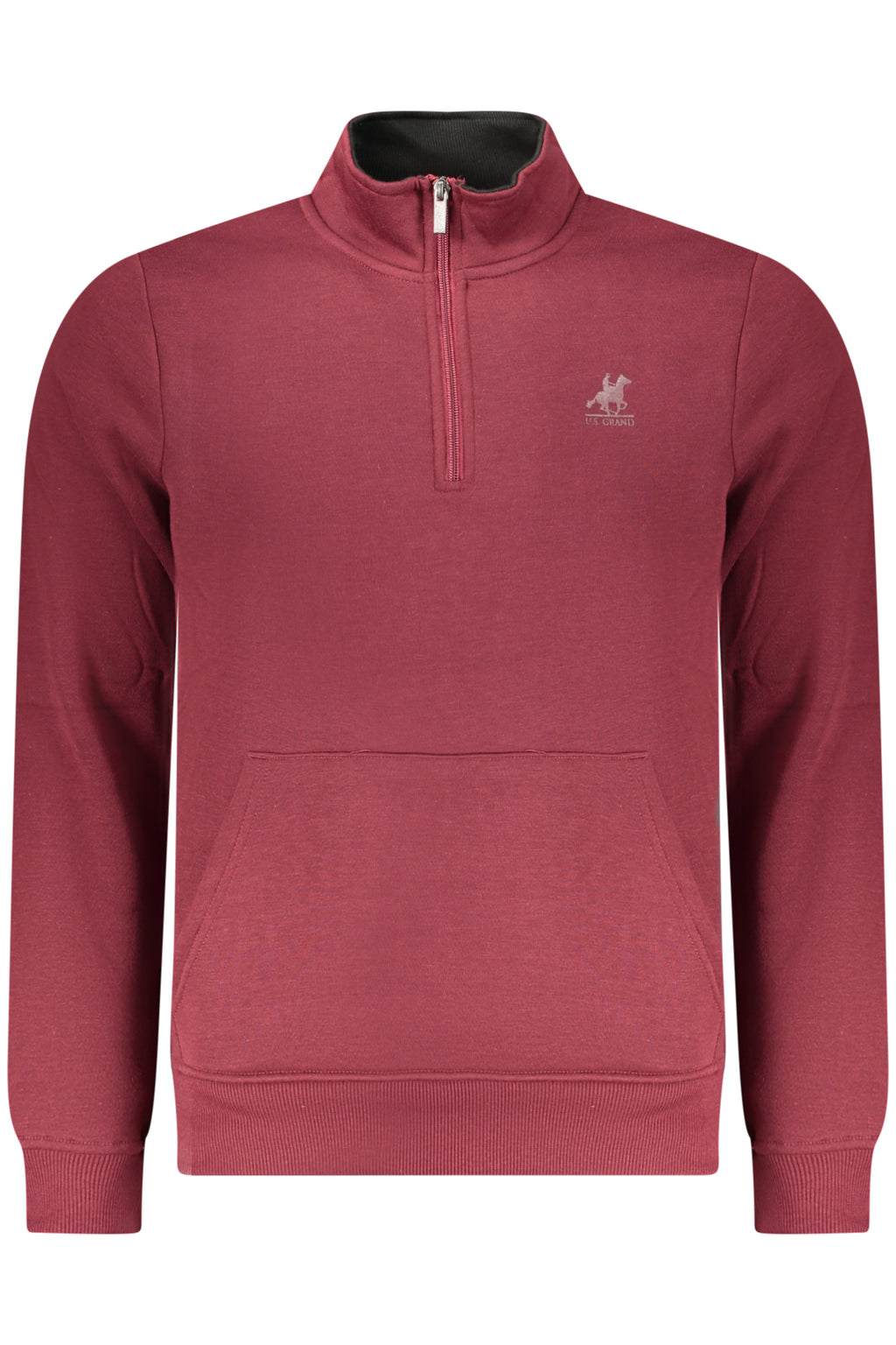 US GRAND Herren-Sweatshirt mit Reißverschluss, rot