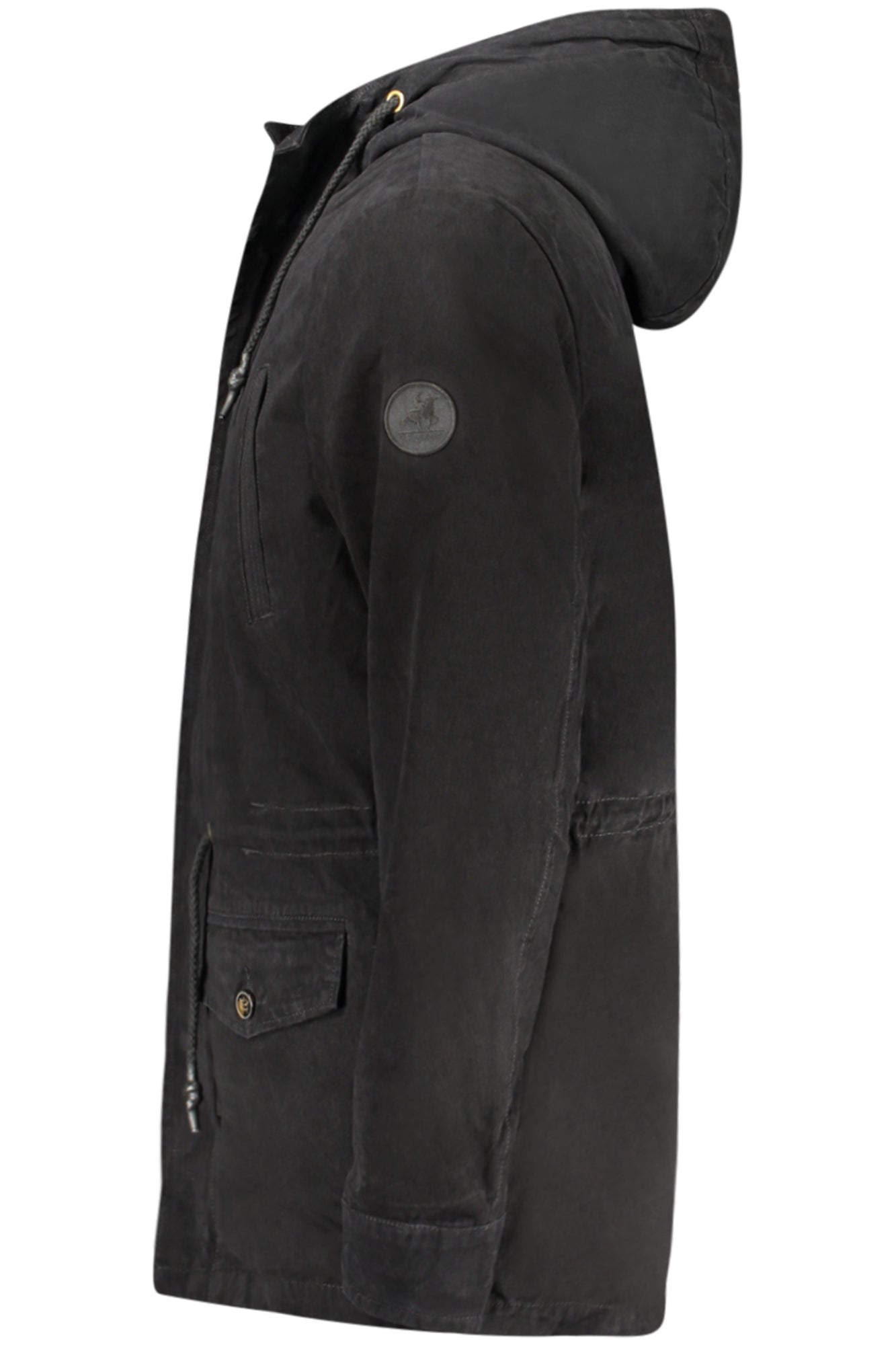 U.S. GRAND Green Herrenjacke – Warme Winterparka mit Kapuze und Fell | Herren Schwarz