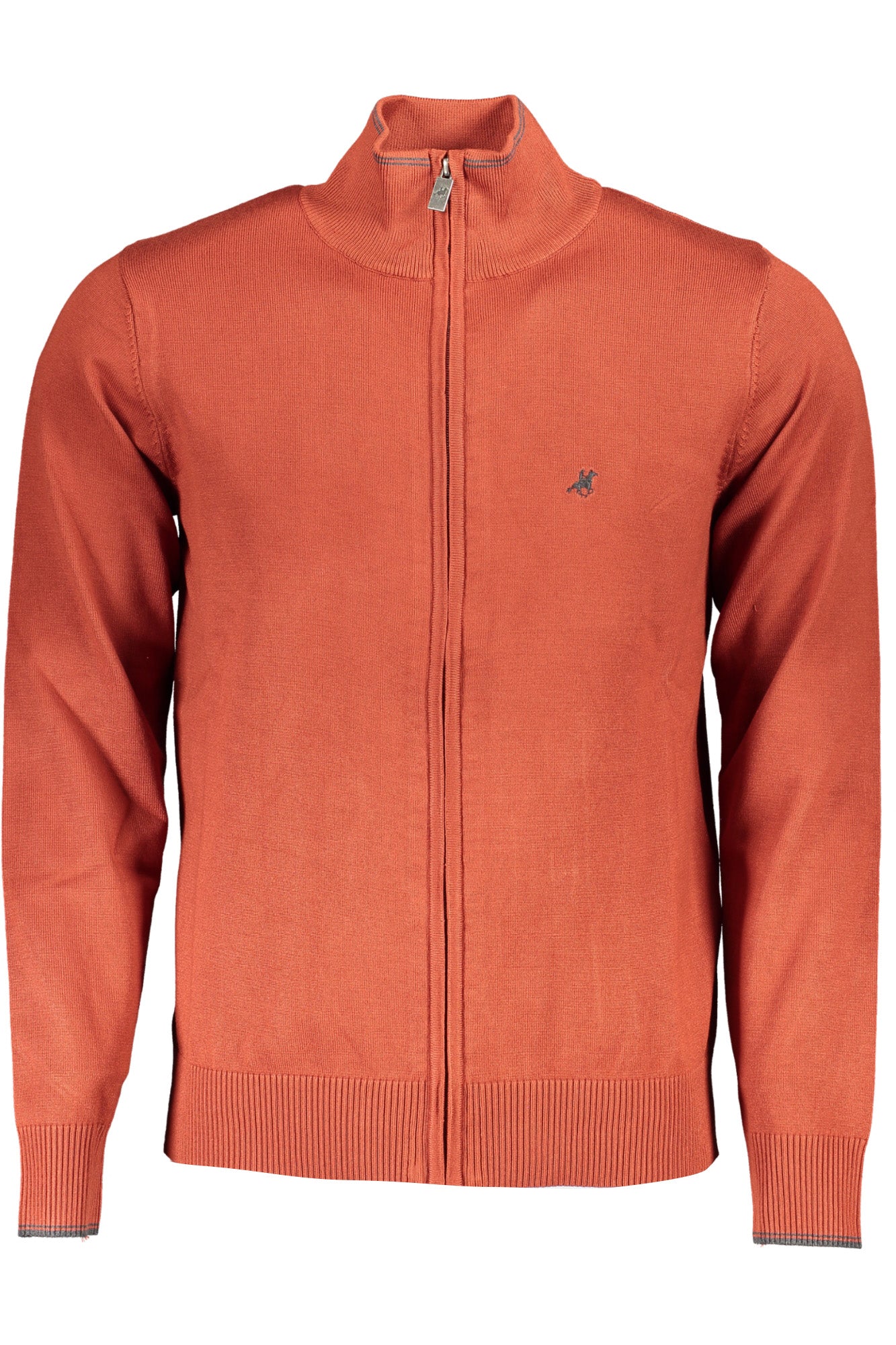 U.S. GRAND Cardigan Herren Schwarz – Strickjacke mit Reißverschluss & Logo-Stickerei Bronze