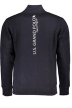 US GRAND Herren-Sweatshirt mit Reißverschluss, blau